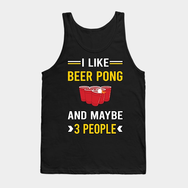 3 People Beer Pong Tank Top by Good Day